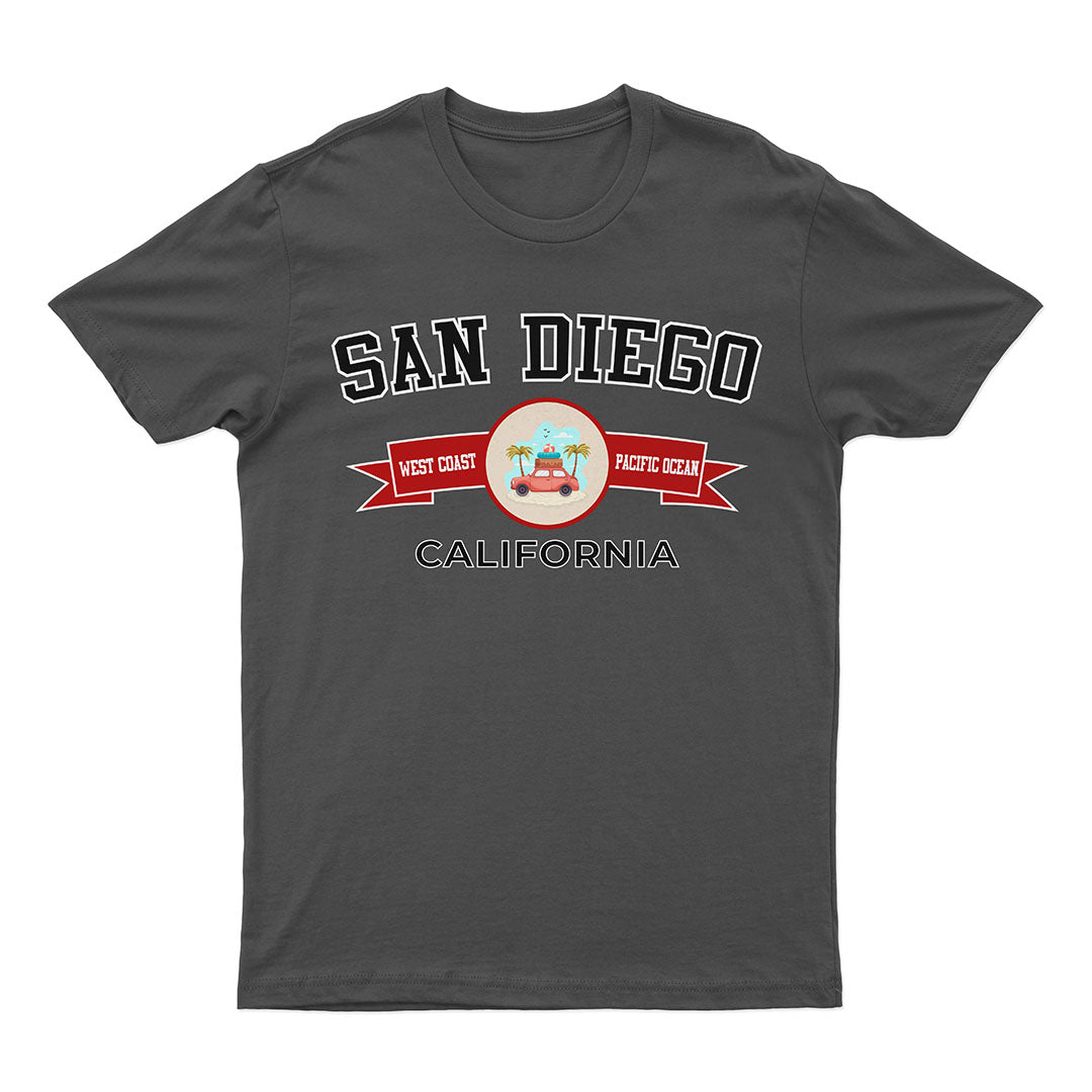 Grey San Diego Embroidery T-Shirt