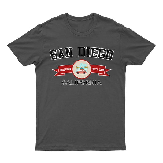 Grey San Diego Embroidery T-Shirt